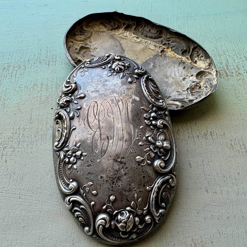 SOLD: Engraved Metal Brush Backs