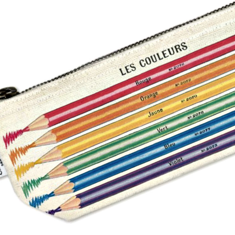 Zippered Pouch Small: Les Couleurs