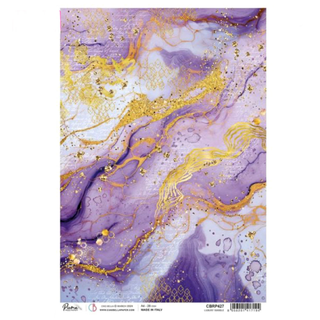 Ciao Bella Rice Paper Sheets: Luxury Marble