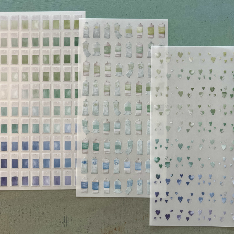 lexandra Renke Color Miracle Rub-Ons: Green-Blue 