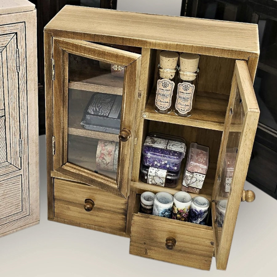 Desktop Wooden Storage Cabinet