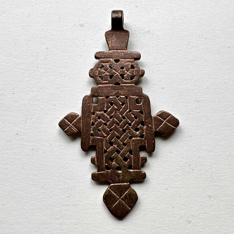 Ethiopian Copper Coptic Cross Pendant