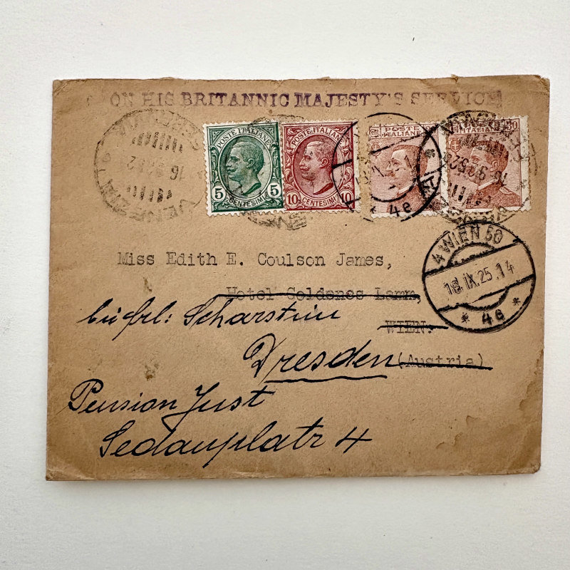 SOLD: Original Ephemera: Austrian/Germany Cancelled Envelope