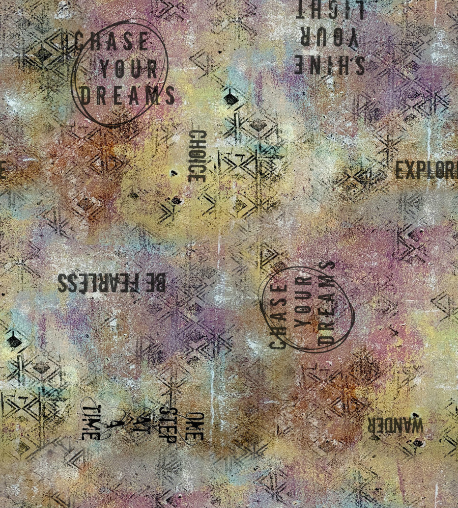 FreeSpirit One Layer Away Fabric ½ Yard+: Affirmations