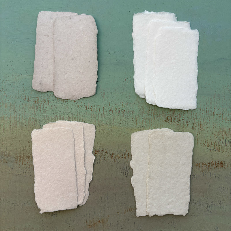 Handmade Artisan Paper Set: Mini Neutrals