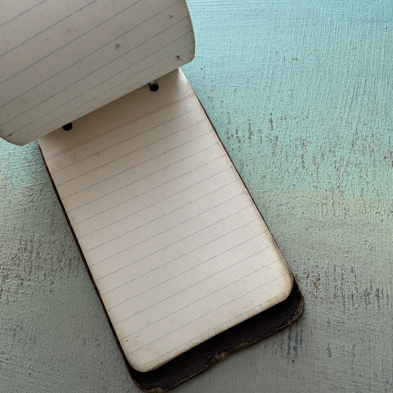 Vintage Leather Memo Book: 1940s