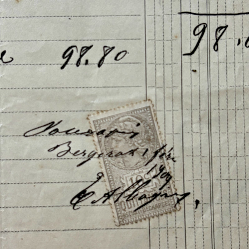 NEW: Antique French Ephemera & Receipts: Set of 7