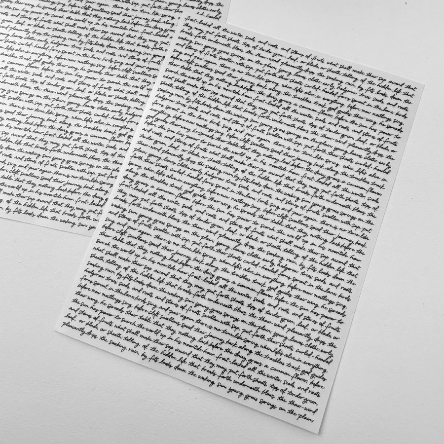 Hero Arts Rub-Ons: Birdsong Script