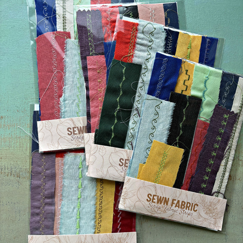Stitched Fabric Strips Pack: Colorful