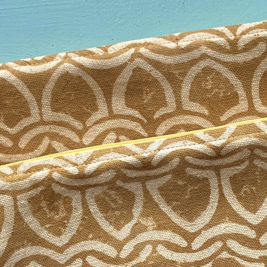 Ichcha Block Print Pouch: Jali