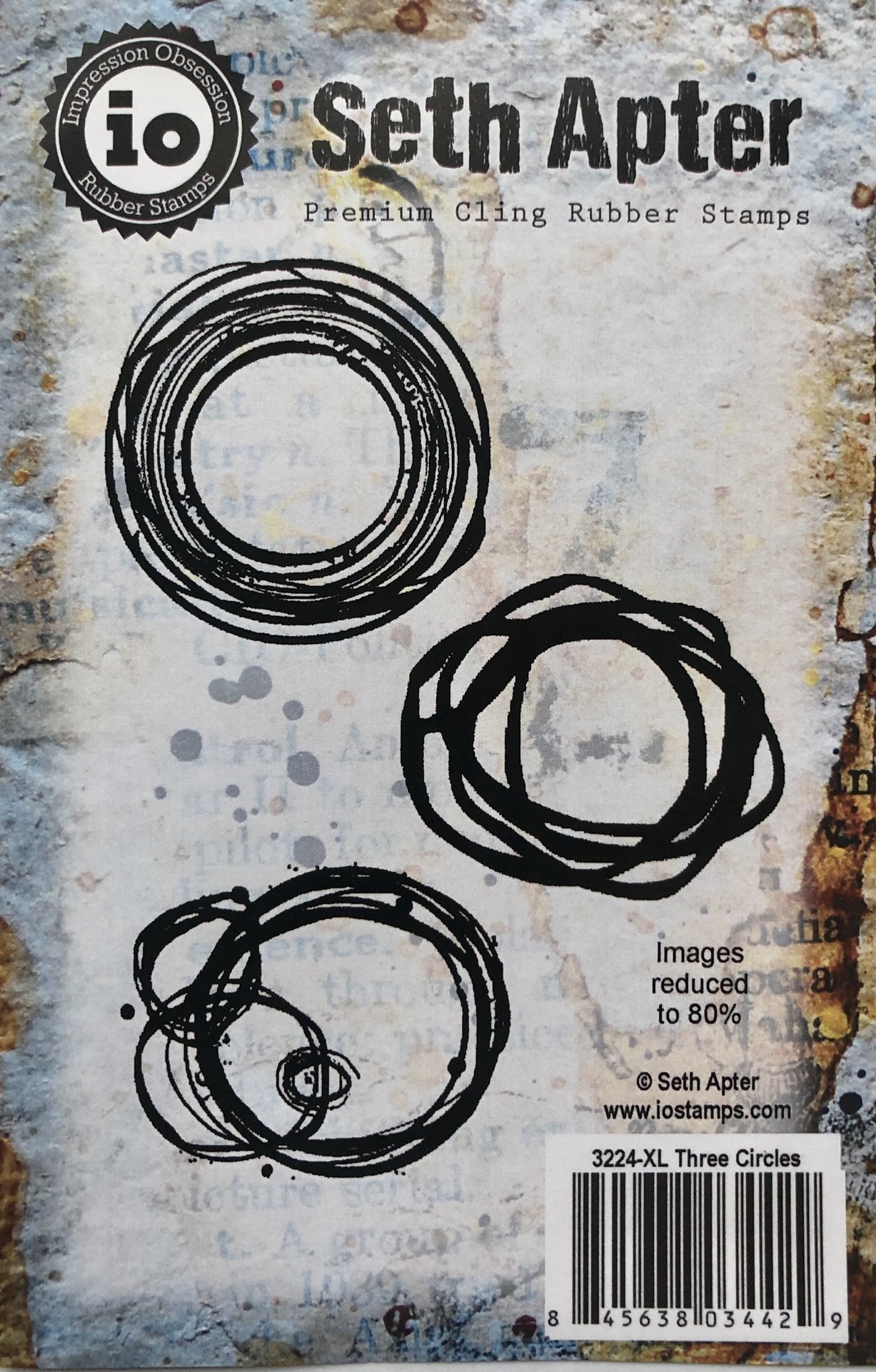 SOLD: Three Circles Cling Rubber Stamp Set