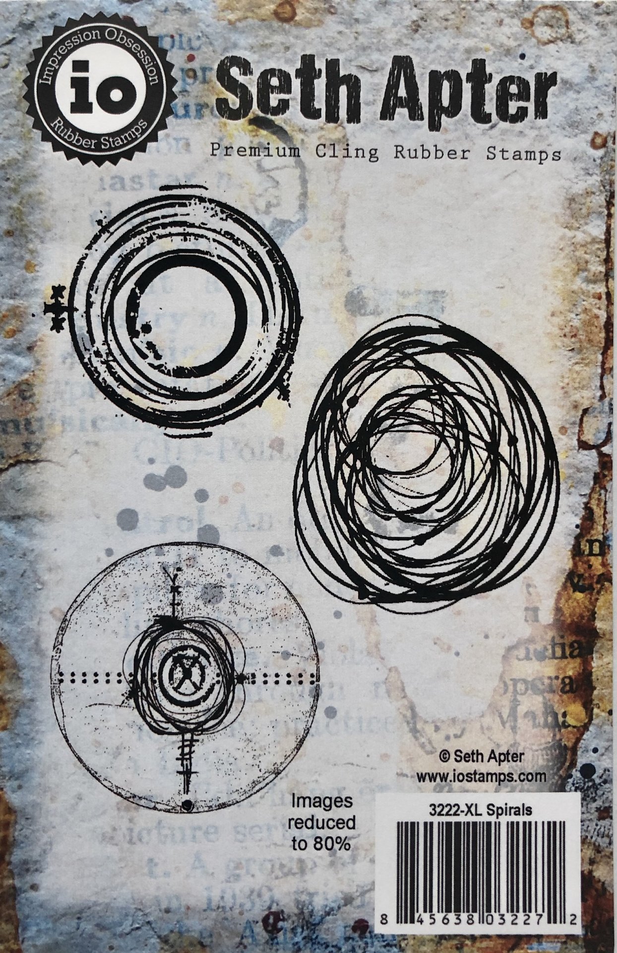 SOLD: Spirals Cling Rubber Stamp Set