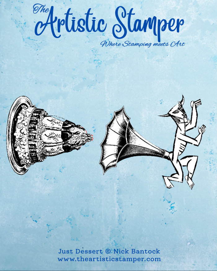 Nick Bantock Cling Rubber Stamp: Just Dessert