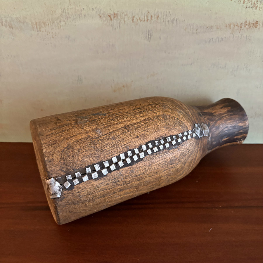 African Tutsi Mahogany Jug - Repaired