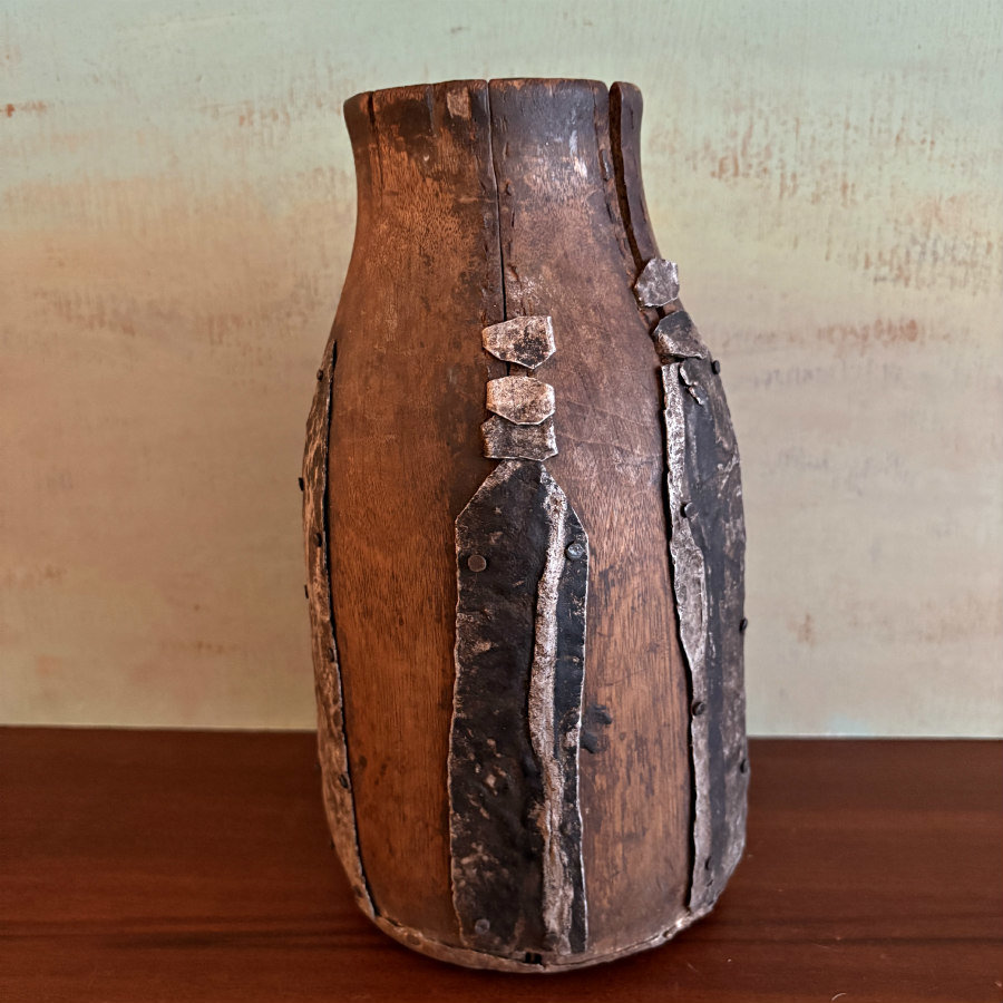 SOLD: African Tutsi Mahogany Jug - Repaired