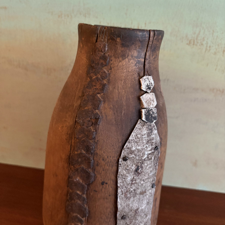 SOLD: African Tutsi Mahogany Jug - Repaired