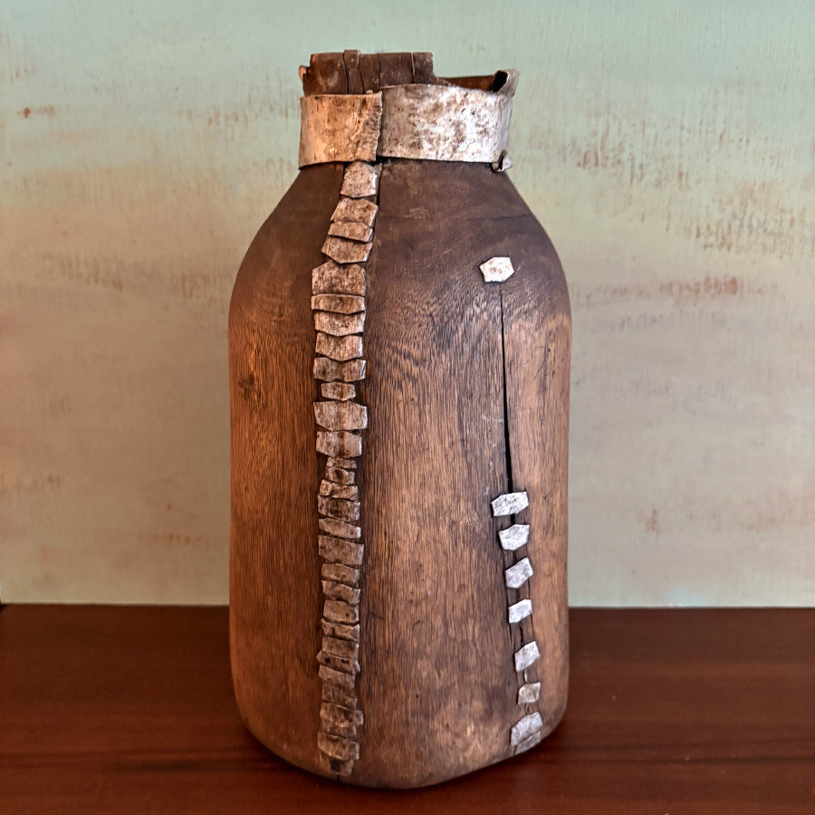 African Tutsi Mahogany Jug - Repaired