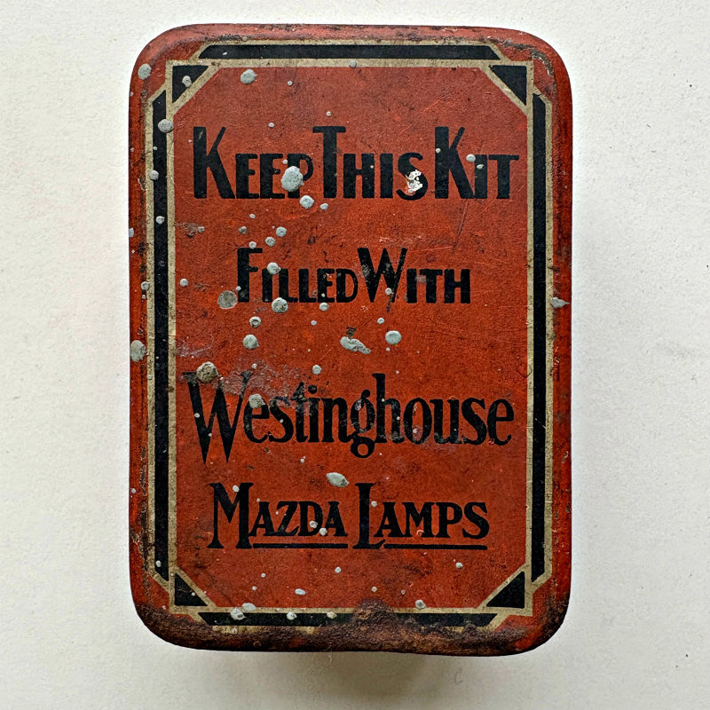 SOLD: Vintage Tin: Carry Spare Bulbs