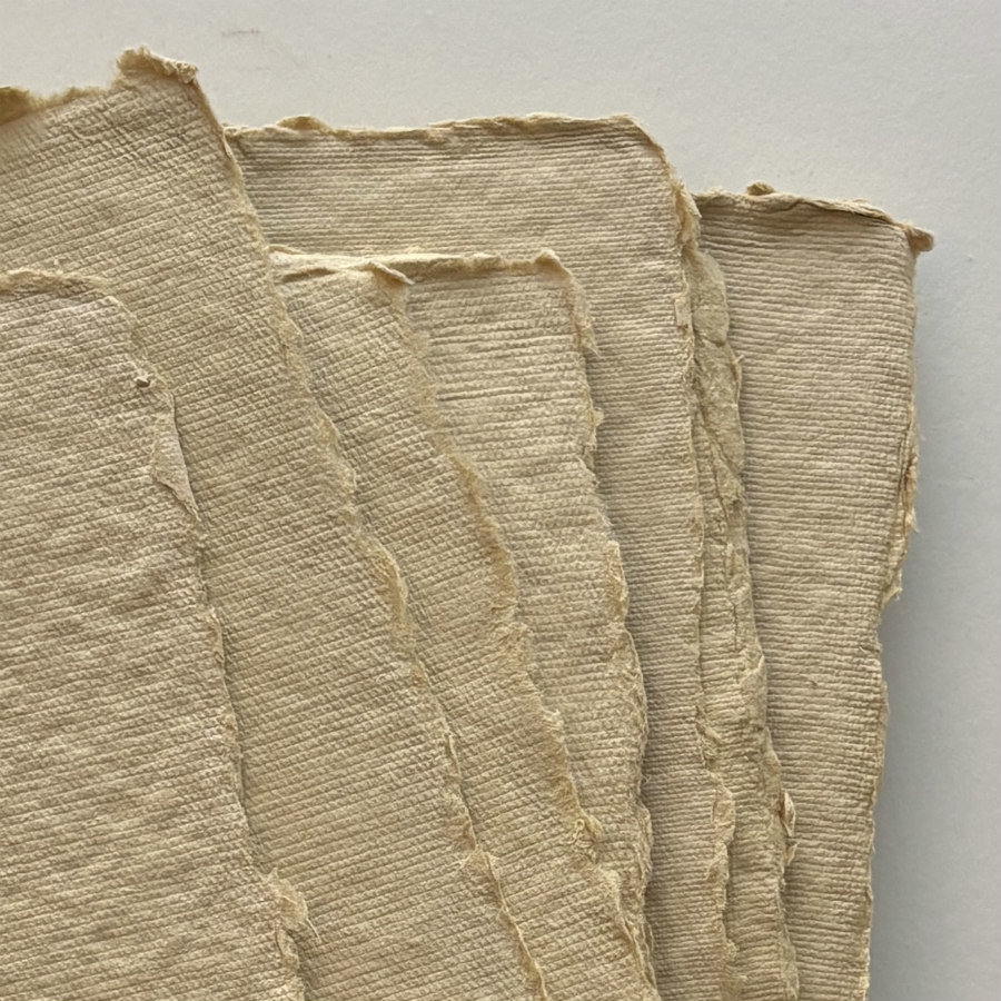 RESTOCKED: Handmade Cotton Paper Set of 10: Soft Ochre