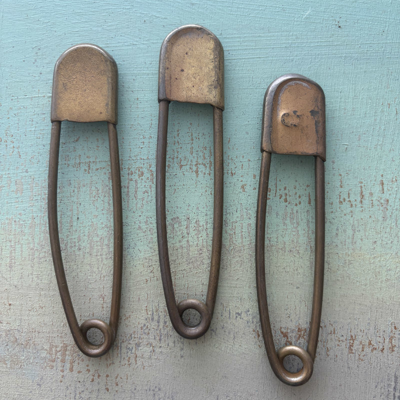 SOLD: Vintage Brass Oversized Safety Pin