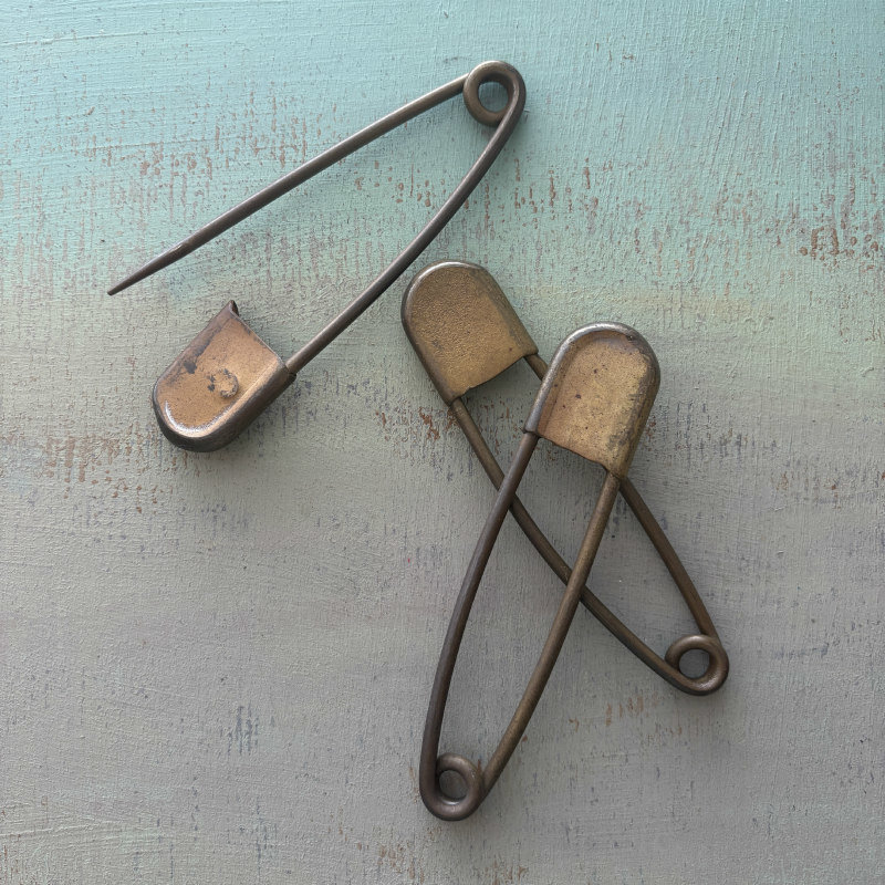 SOLD: Vintage Brass Oversized Safety Pin