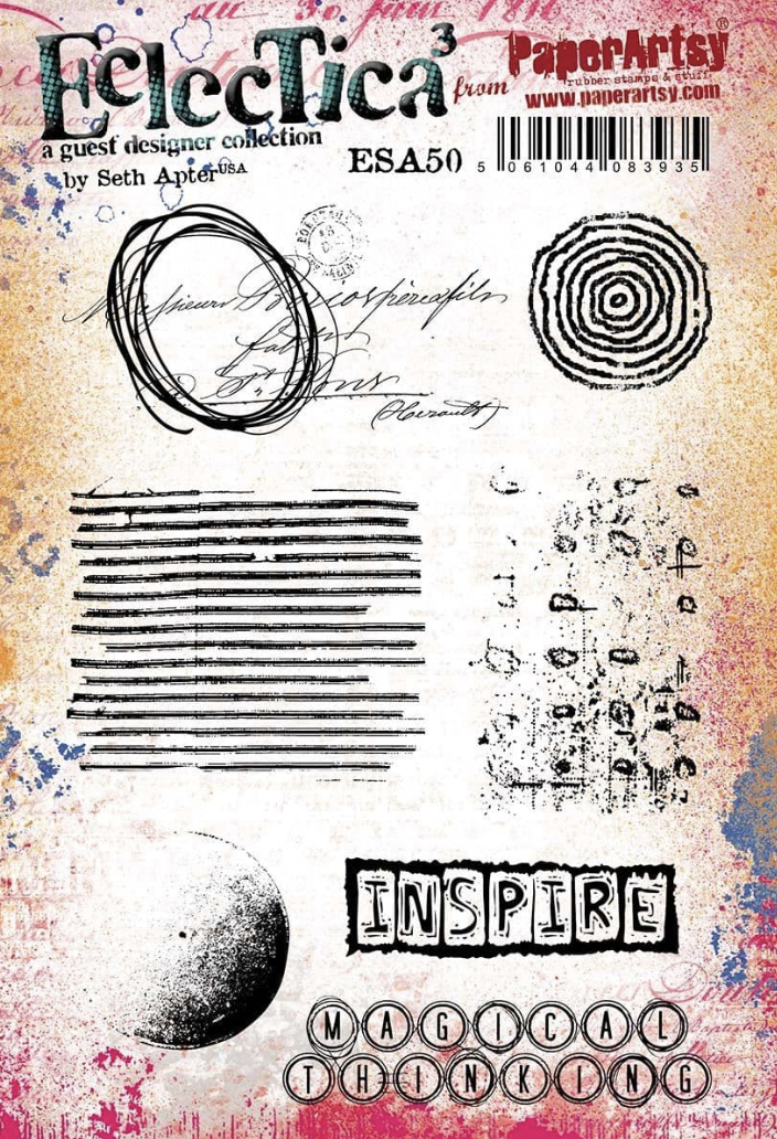 Seth Apter PaperArtsy Cling Rubber Stamp Trio: 49, 50, 51