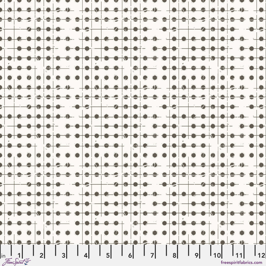 Seth Apter FreeSpirit Stamped Fabric 1/2 Yard Cut: Dot Plot