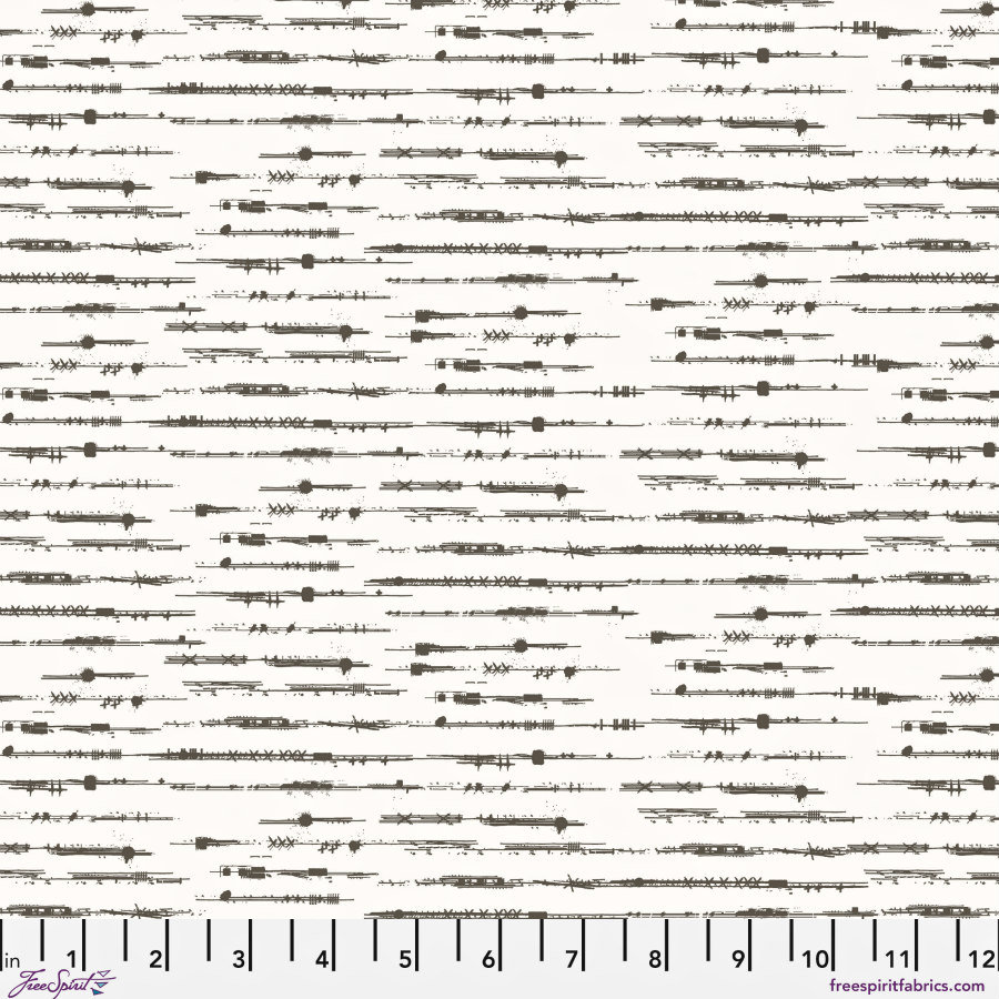 Seth Apter FreeSpirit Stamped Fabric 1/2 Yard Cut: Edit