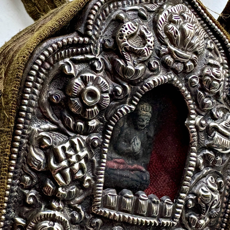 Tibetan Prayer Box Necklace: Temple Arch