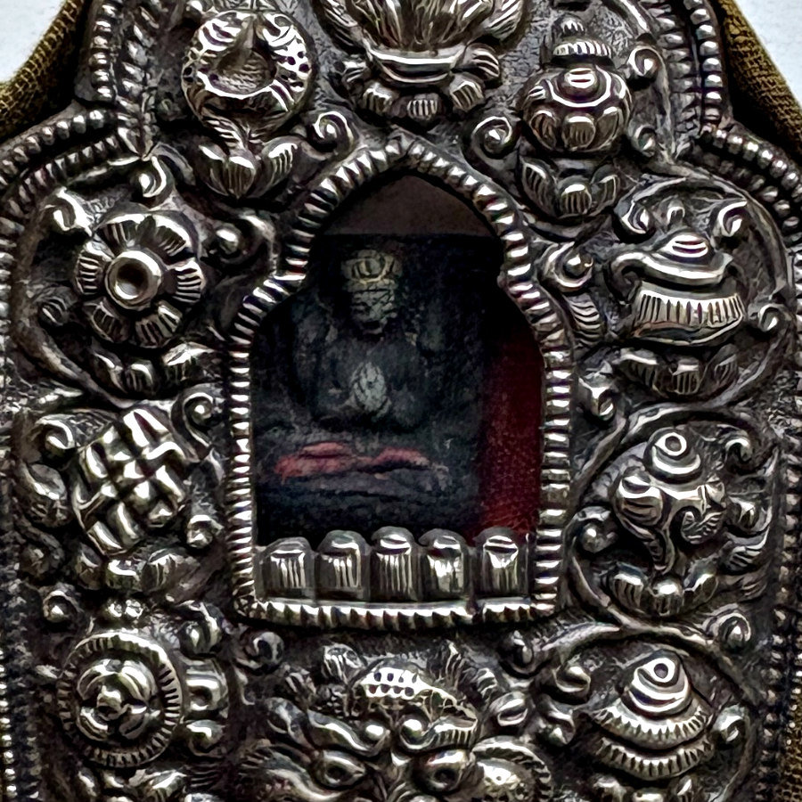 Tibetan Prayer Box Necklace: Temple Arch