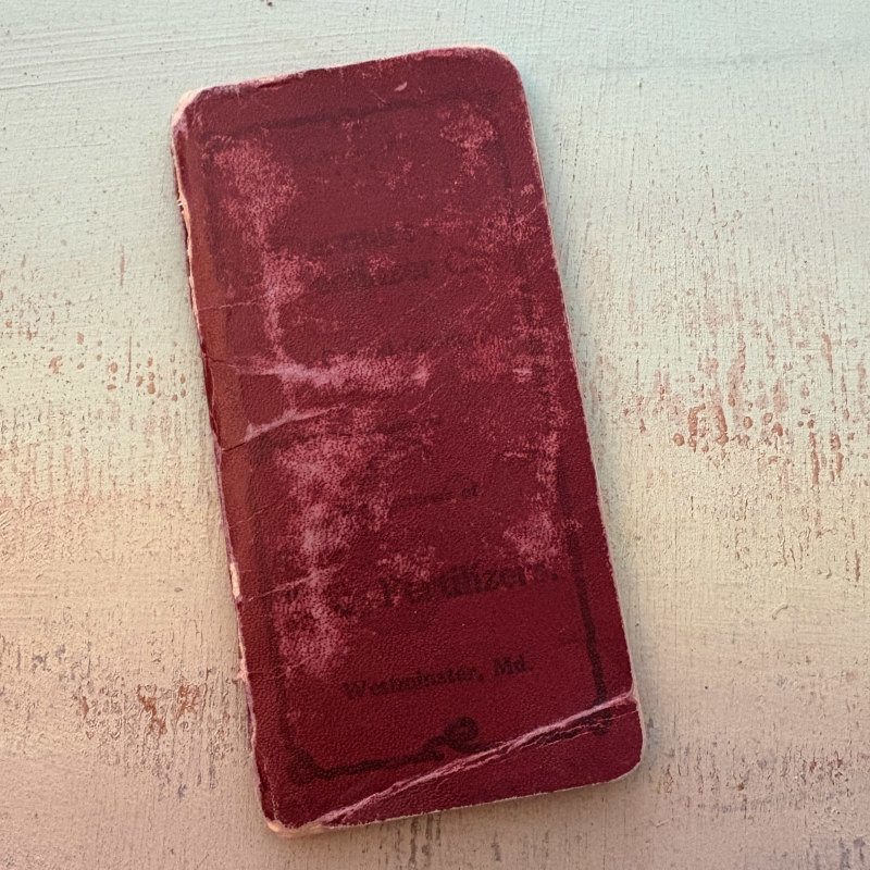 SOLD: 1903 Antique Fertilizers Booklet: Maroon