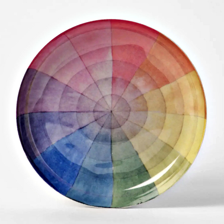 Enamel Artisan Tray: Color Wheel