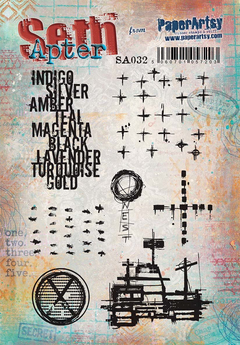 PaperArtsy 32 Cling Rubber Stamp Set