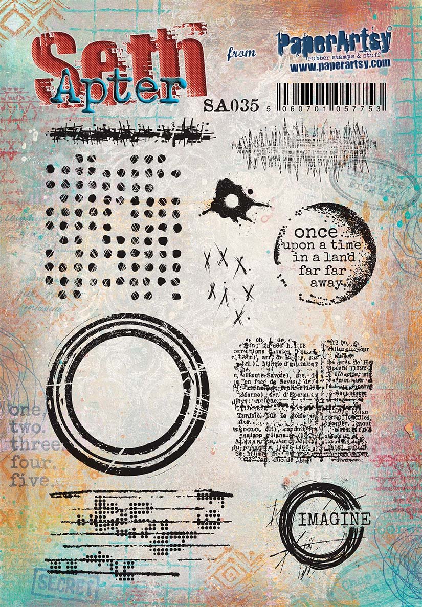 PaperArtsy 35 Cling Rubber Stamp Set