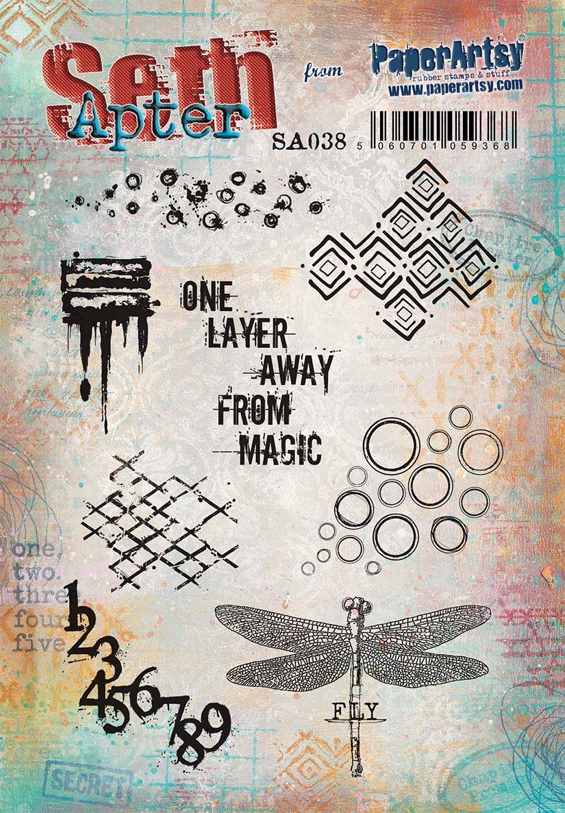RESTOCKED: PaperArtsy 38 Cling Rubber Stamp Set