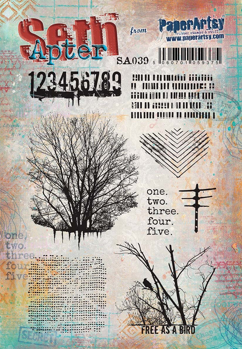 PaperArtsy 39 Cling Rubber Stamp Set