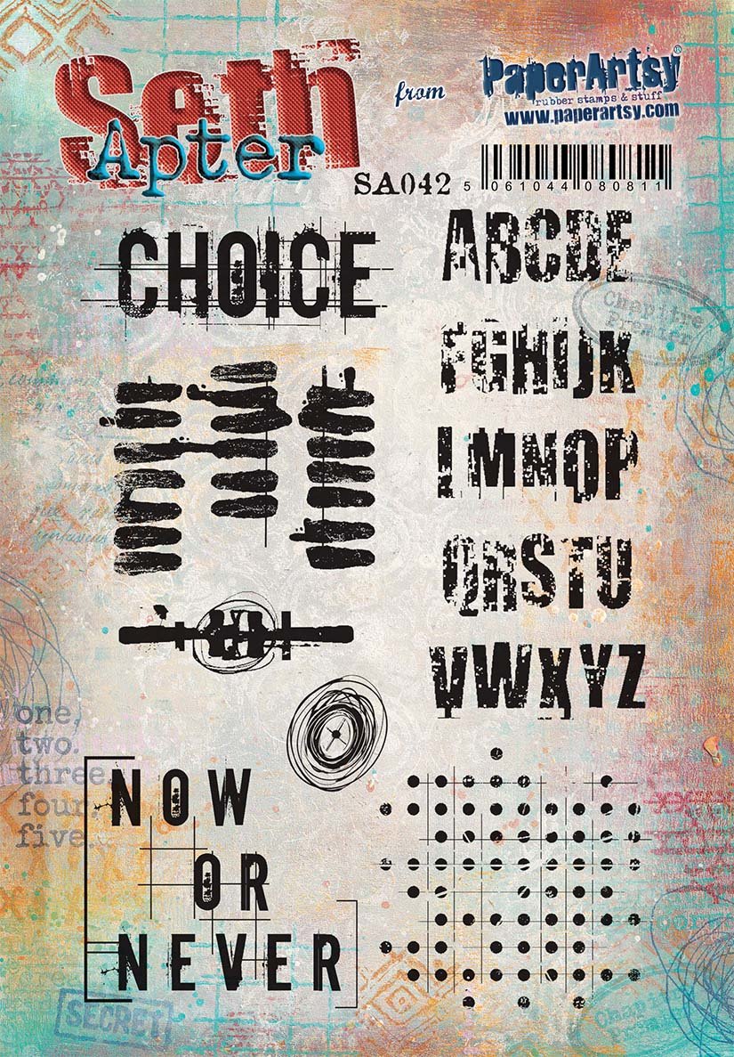PaperArtsy 42 Cling Rubber Stamp Set