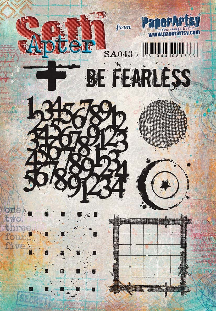 PaperArtsy 43 Cling Rubber Stamp Set