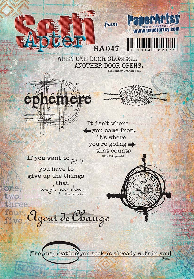 PaperArtsy 47 Cling Rubber Stamp Set