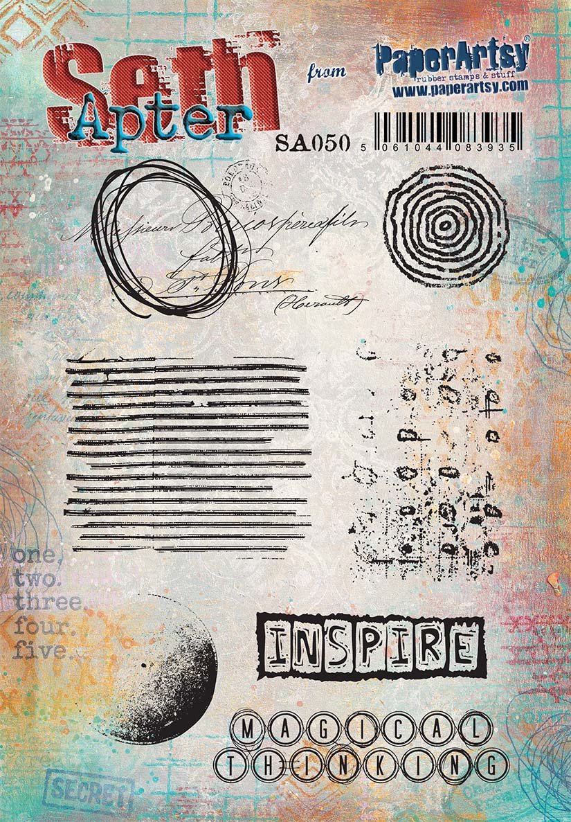 PaperArtsy 50 Cling Rubber Stamp Set