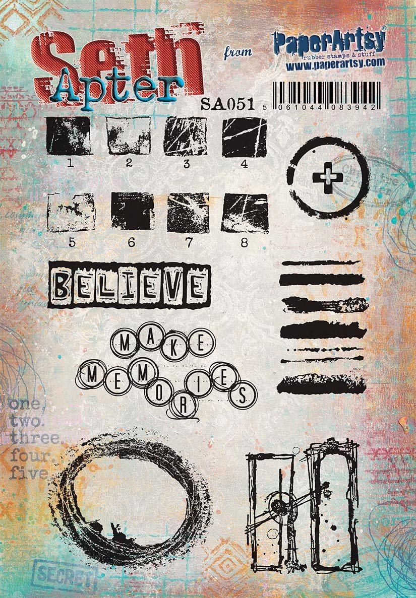 PaperArtsy 51 Cling Rubber Stamp Set