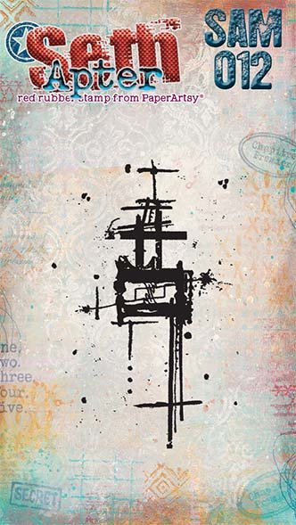 PaperArtsy Mini Cling Rubber Stamp: 012