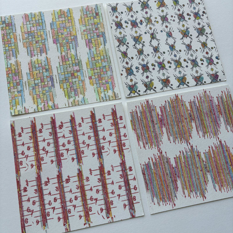 Original Art Sample Series of 4: Flow