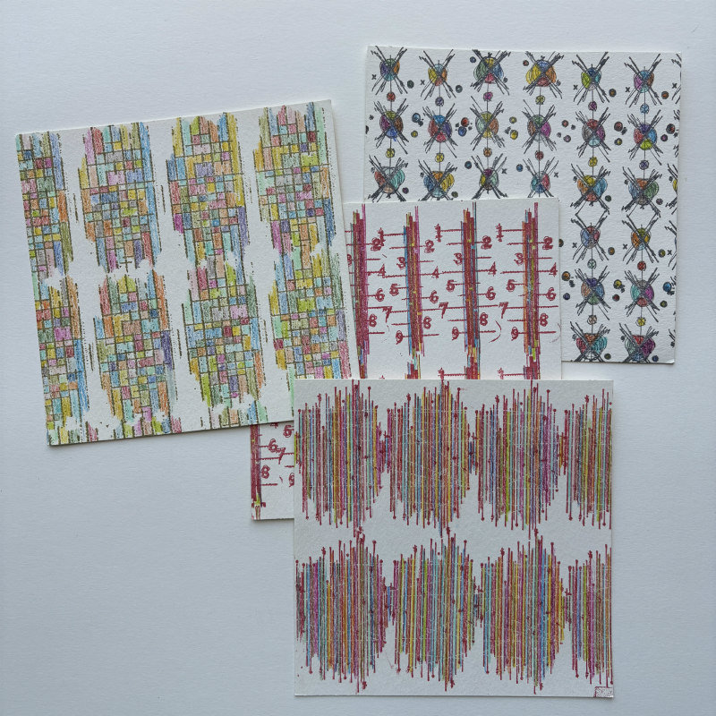 Original Art Sample Series of 4: Flow