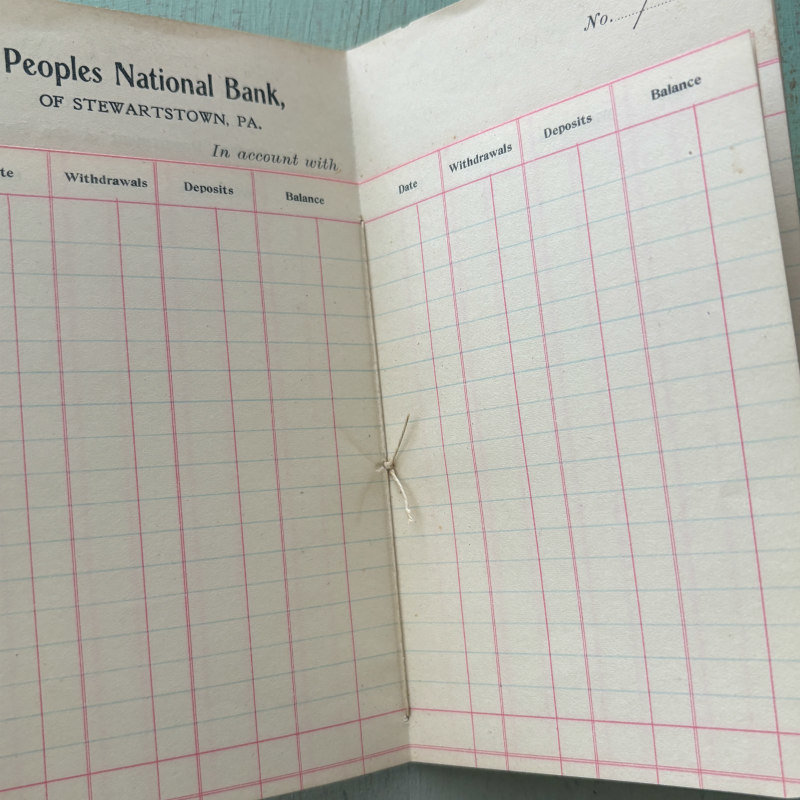 Antique Savings Book & Sleeve: 1911