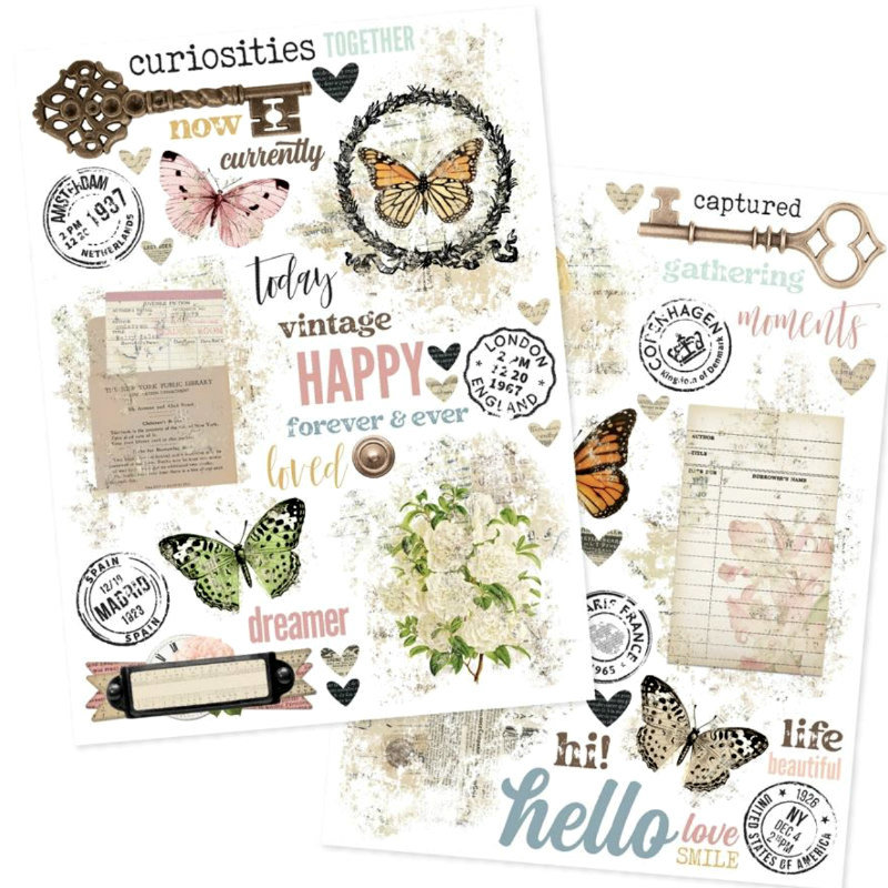 Simple Stories Rub-On Set: Junk Drawer