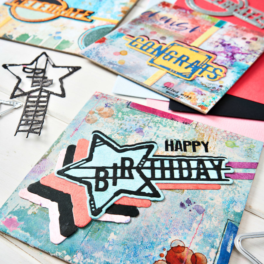 Sizzix Thinlit Dies: Word Wafers Birthday