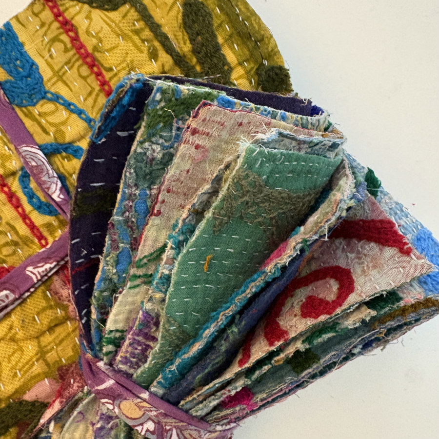NEW: Hand Stitched & Embroidered Kantha Bundle: Large 1