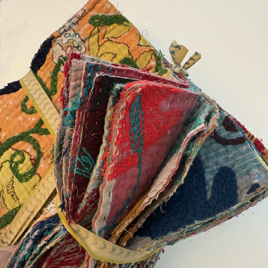 NEW: Hand Stitched & Embroidered Kantha Bundle: Large 10