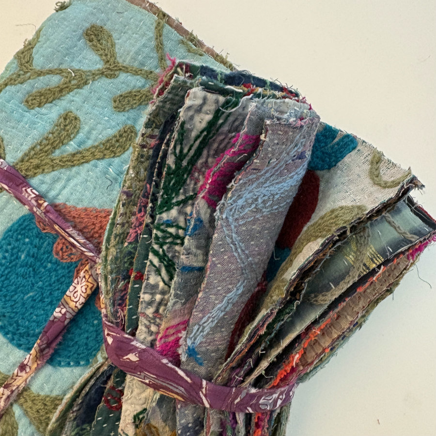 NEW: Hand Stitched & Embroidered Kantha Bundle: Large 2
